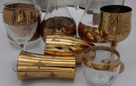 Goldfarbreflexion der Glaswaren-Vergolden-Maschinen-2-Sides, Haftvermögen TiN Gold Coating