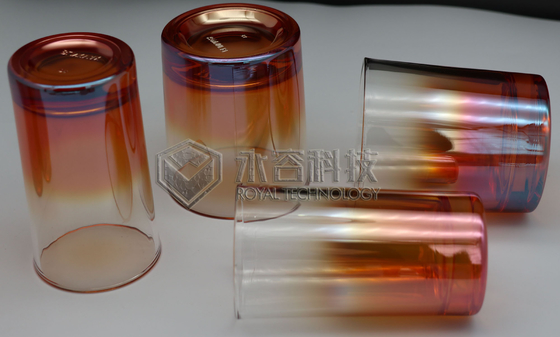 Bernsteinfarbene Glasprodukte PVD-Beschichtungsmaschine Bogenverdampfungsmaschine auf Glasperlen