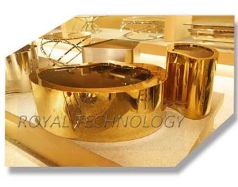 Edelstahl-Möbel-Bogen-Überzug-Maschine, Metallstühle und Beschichtungs-Ausrüstung des Tabellen-Goldpvd