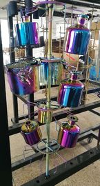 Beschichtungsausrüstung der TiO-Regenbogenfarbe PVD, Zinnvergolden auf Glaswaren, multi Überzug-Maschine des Bogen-PVD