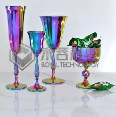 Dekorative Beschichtungen der Glaswaren PVD, transparente Regenbogenbeschichtungen PVD