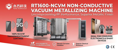 Neueste Unternehmensnachrichten über RT1600-NCVM Dual-Technologie PVD-Vakuum-Beschichtungsmaschine für nichtleitende Metallisierung