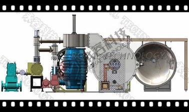 Horizontales Hochvakuum spritzen Absetzungs-System, DC Spritzenbeschichtungs-Maschine auf Plastikteilen