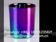 Halbe Regenbogenfarbe auf Glaswaren